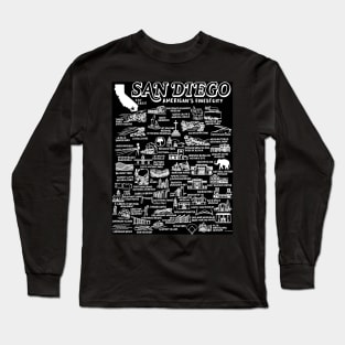 San Diego Map Long Sleeve T-Shirt